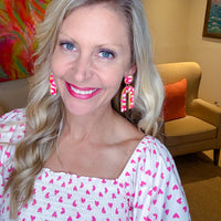 Multi Pink Rainbow Dangles