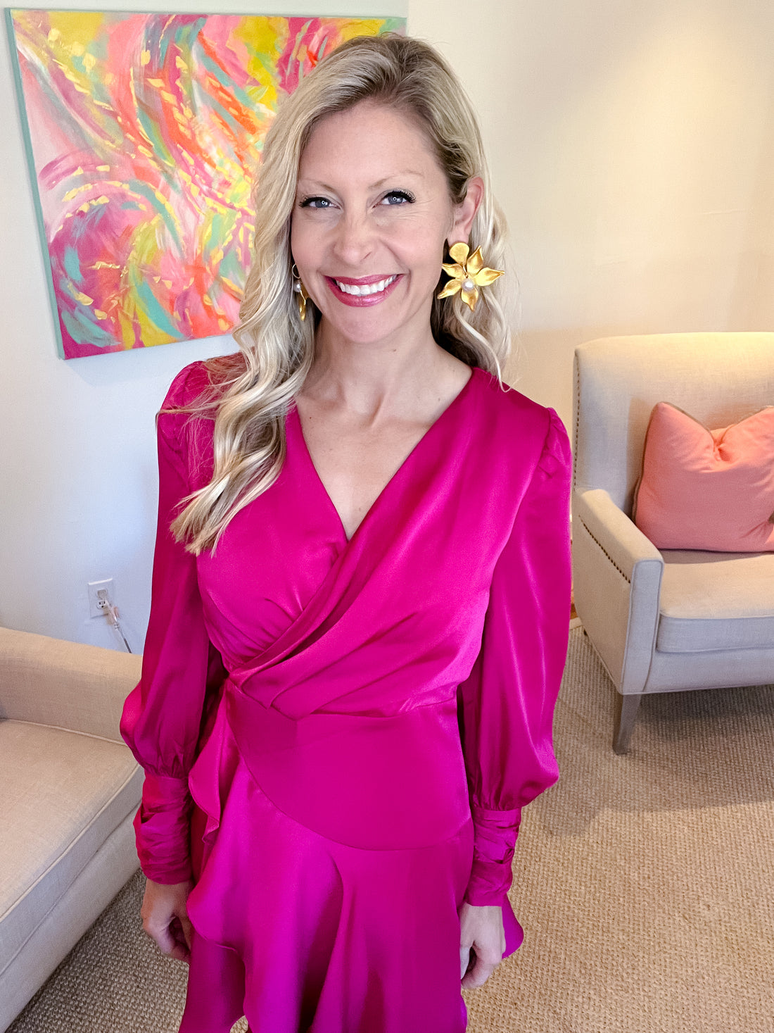 Stargazer Lily & Pearl Dangles