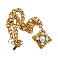 Gold Chain with Ellie Pearl Cross