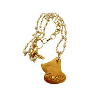 Pearl Chain with Golf Medallion Necklace