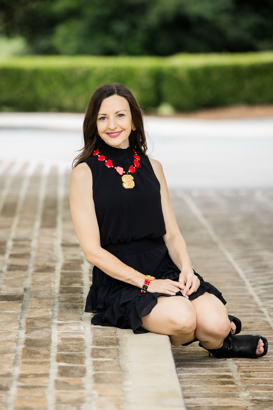 Red Nuggets with Black Jade and NC Medallion