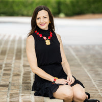 Red Nuggets with Black Jade and NC Medallion