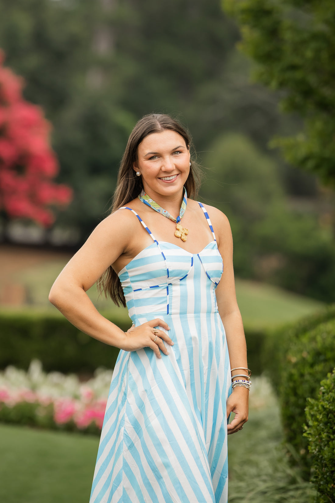 Multicolored Scarf with Megan Cross