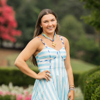 Multicolored Scarf with Megan Cross
