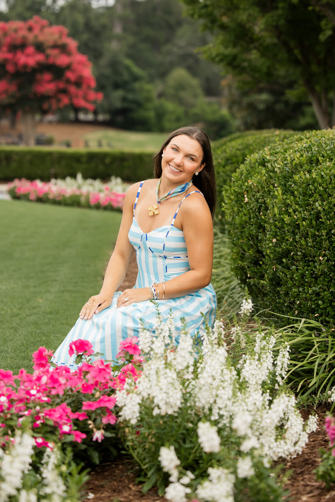 Multicolored Scarf with Megan Cross