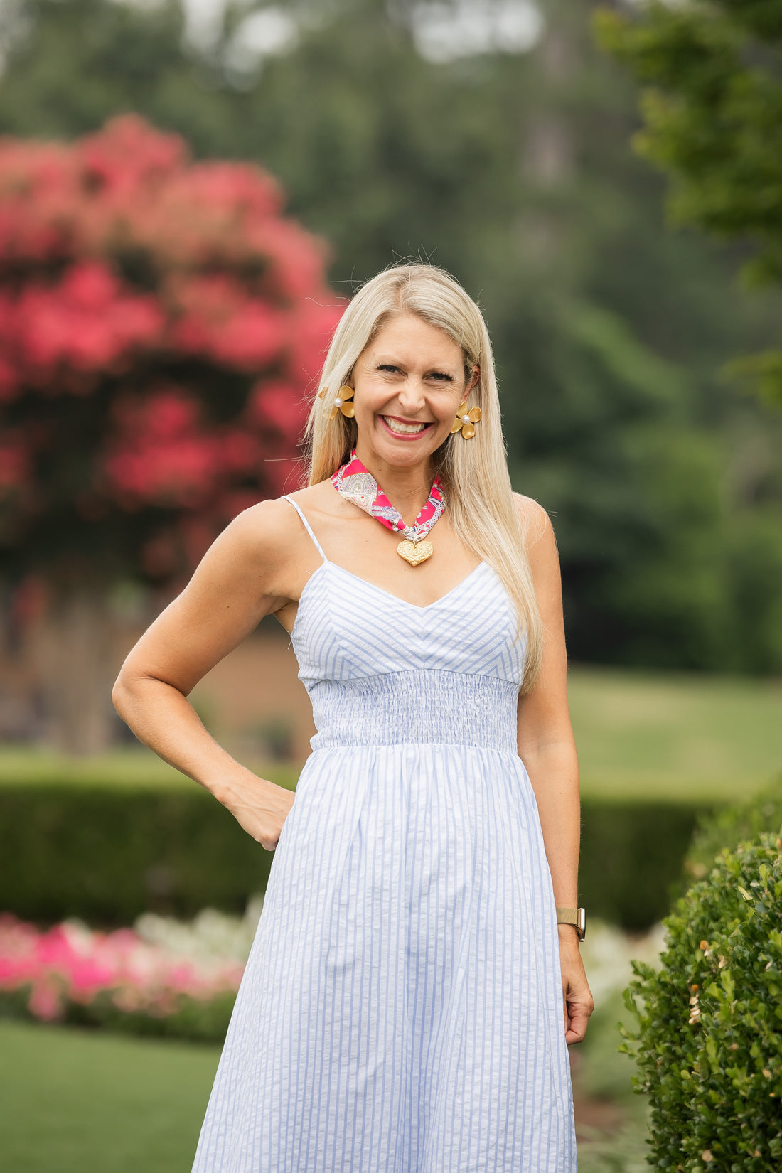 Hot Pink Scarf with Heart