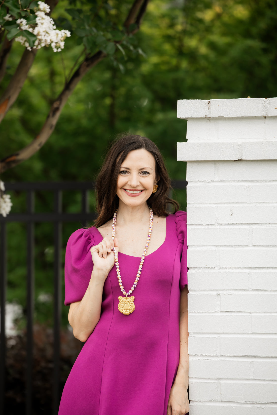 34" Orange and Purple Rainflower Jasper with Tiger
