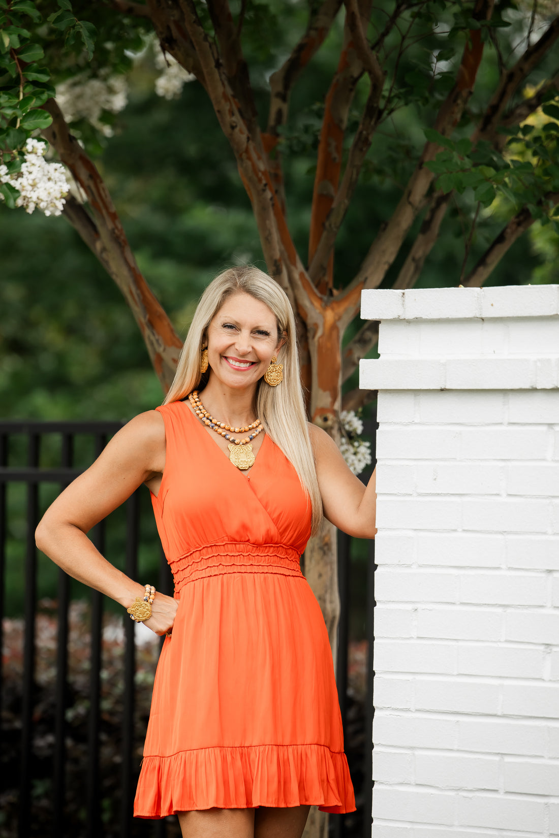 Orange and Blue double Rainflower Jasper with Tiger