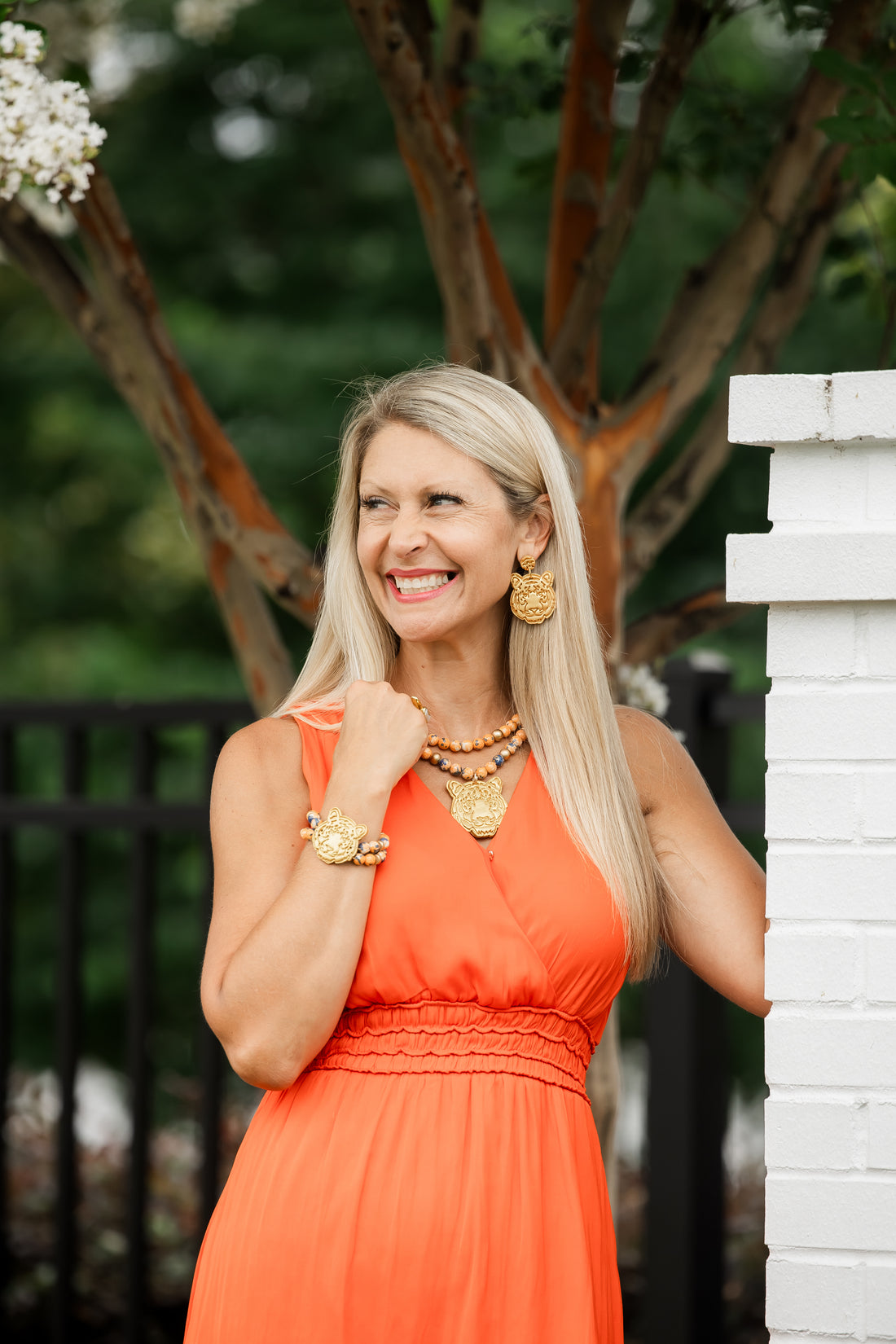 Orange and Blue double Rainflower Jasper with Tiger