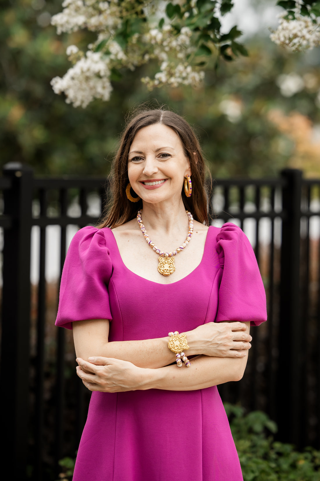 Orange and Purple Double Rainflower Jasper with Tiger