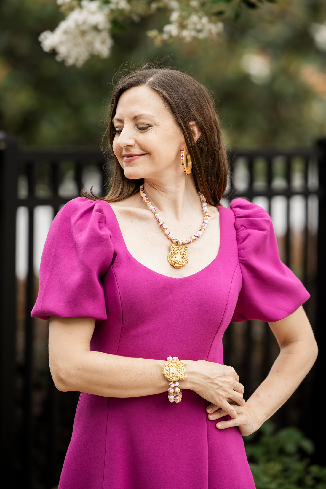 Orange and Purple Double Rainflower Jasper with Tiger