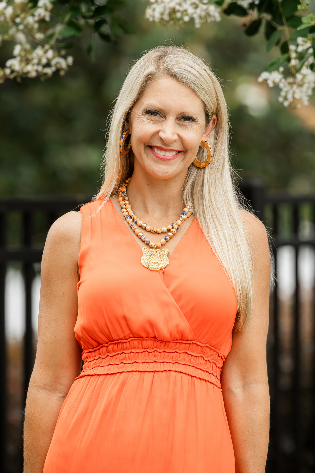 Orange and Blue double Rainflower Jasper with Tiger