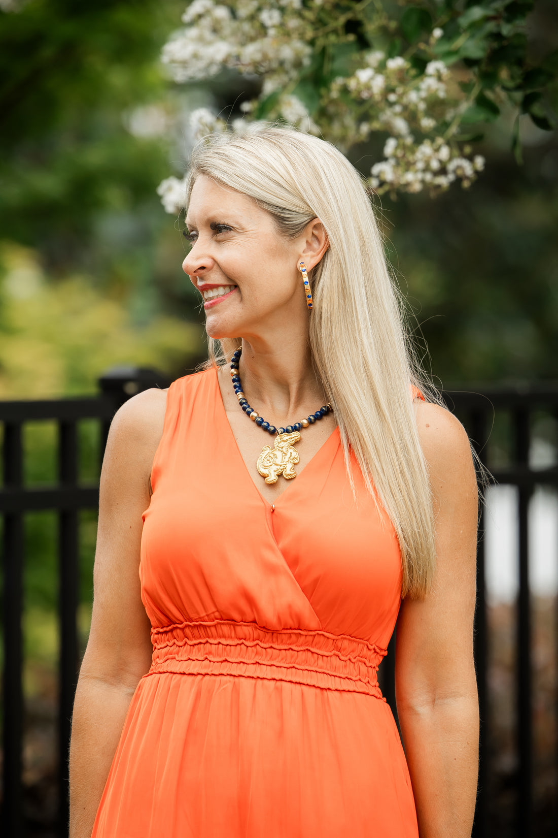 Blue Gold Leafed Jade with Gator