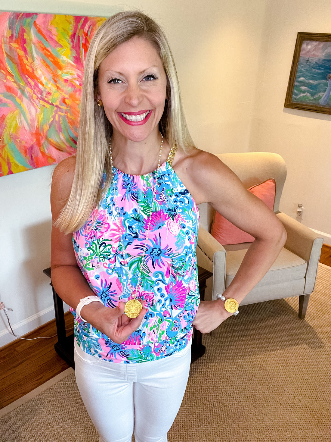 Pearl with Victory Cross Bracelet