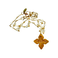 Clear Quartz Chain with Kait Cross