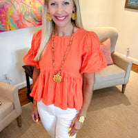 Orange Sea Sediment Jasper with Tiger Paw