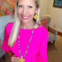 Leah Cross Dangle Earrings