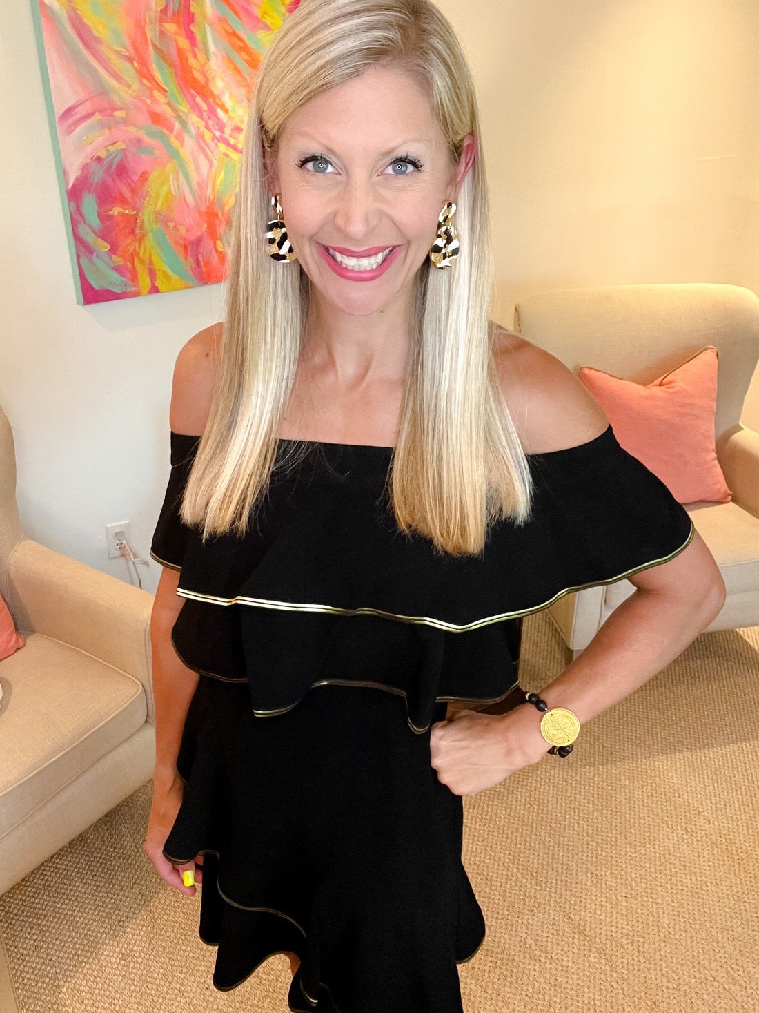 Black Lava with Truth Cross Bracelet