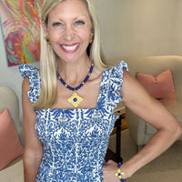 Lapis with Becky Cross Gem Bracelet