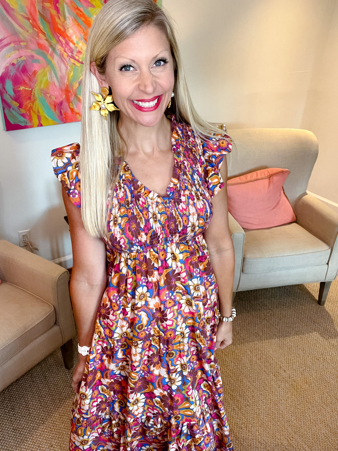 Stargazer Lily & Pearl Dangles