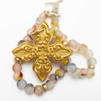 Rainbow African Glass with Kait Cross