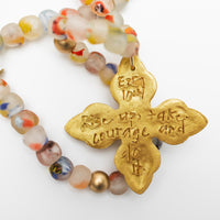 Rainbow African Glass with Kait Cross