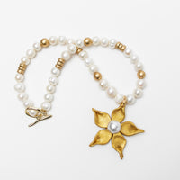 Freshwater Pearls with Pearl Stargazer Lily