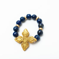 Lapis Lazuli with Kait Cross Bracelet