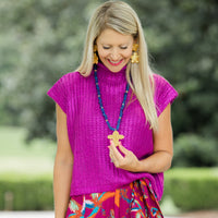 Blue African Glass with Acts Cross