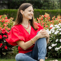 Red and White African Glass with Rachel Cross