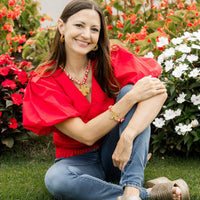 Red and White African Glass with Rachel Cross