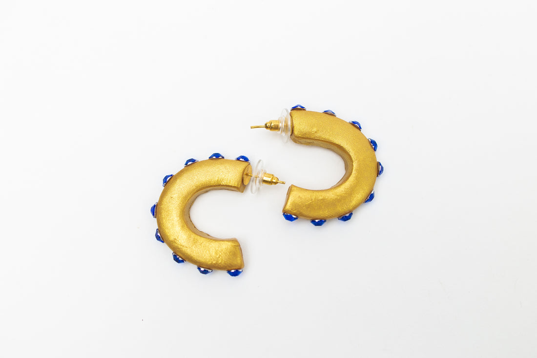 Small Blue Hoops