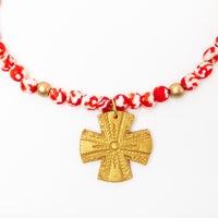 Red and White African Glass with Rachel Cross