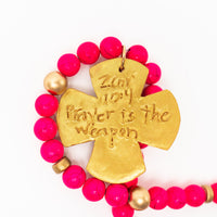 Hot Pink Jade with Martha Cross