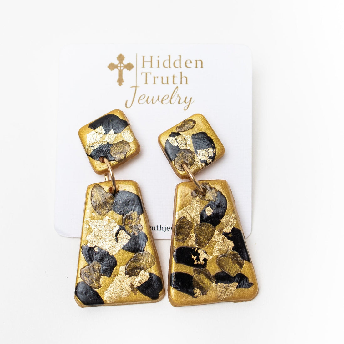 Gold, Black & Bronze Double Dangles