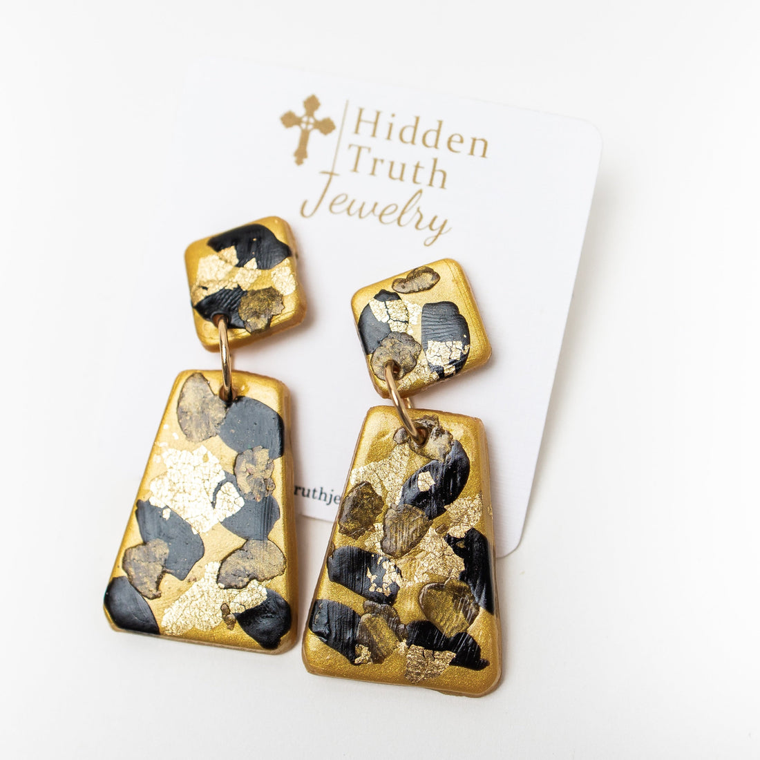 Gold, Black & Bronze Double Dangles