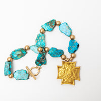 Turquoise Sea Jasper Nuggets with Neal Cross