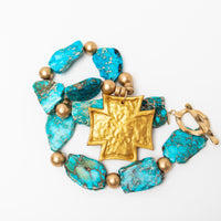 Turquoise Sea Jasper Nuggets with Neal Cross