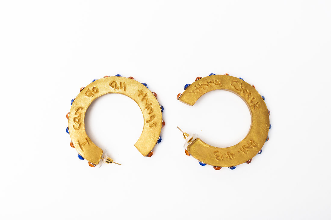 Orange and Blue Hoops