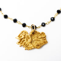 Black Jade Chain with Gamecock