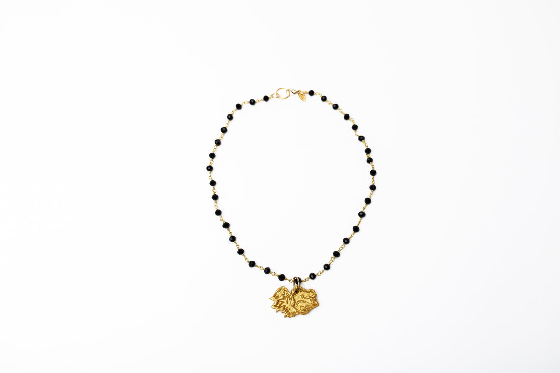 Black Jade Chain with Gamecock