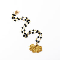 Black Jade Chain with Gamecock