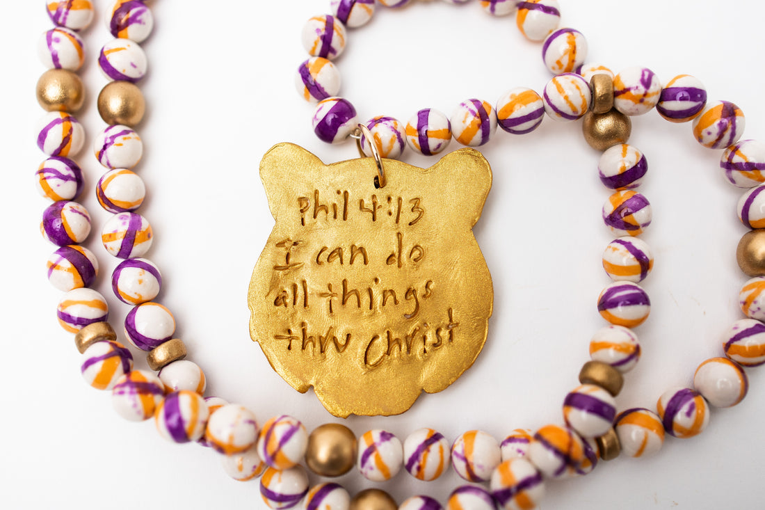34" Orange and Purple Rainflower Jasper with Tiger