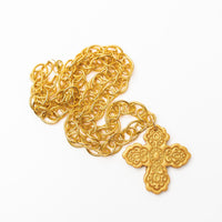34" Double Gold Chain with Susie Cross