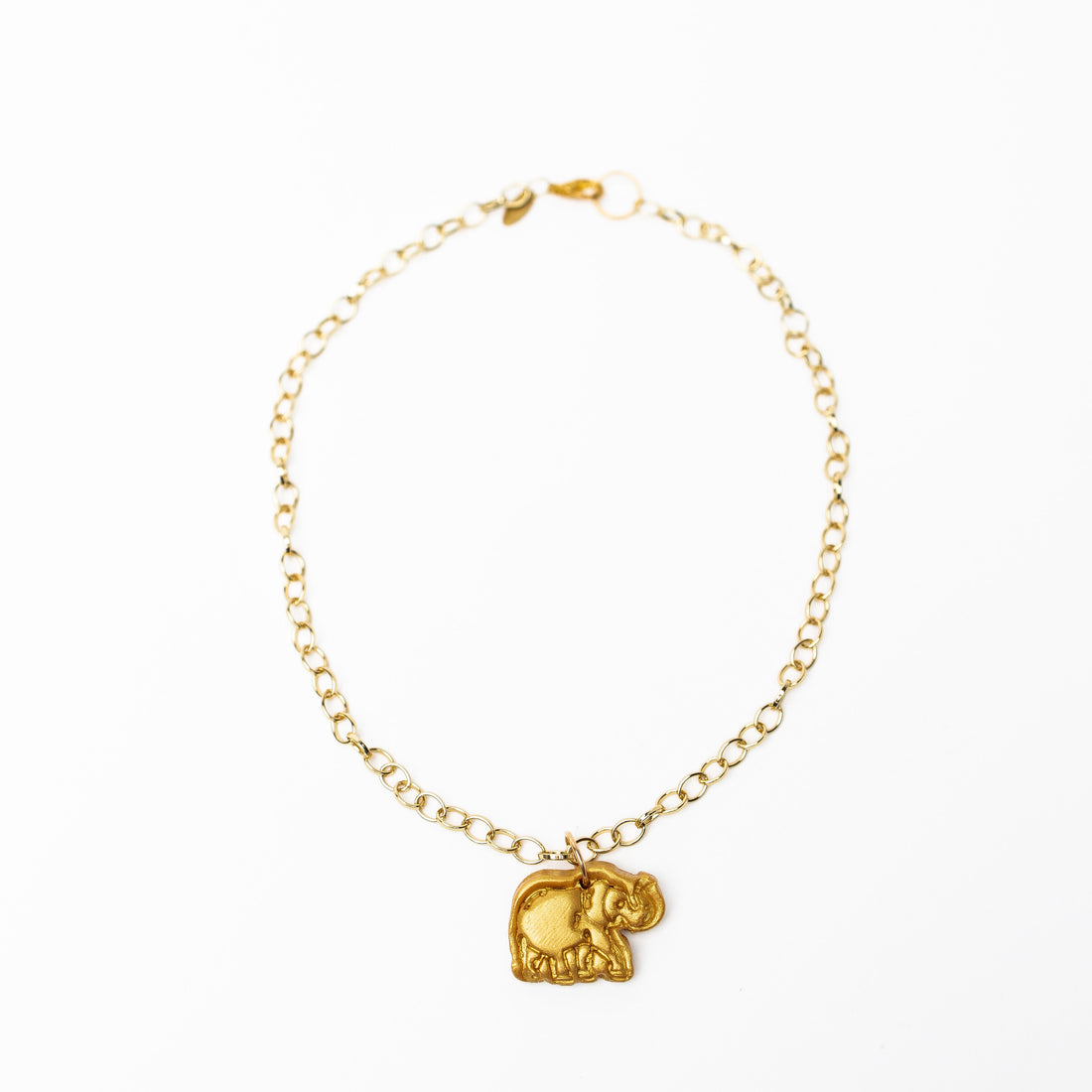 Gold Plated Chain with Elephant