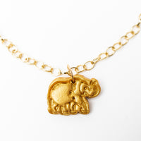 Gold Plated Chain with Elephant