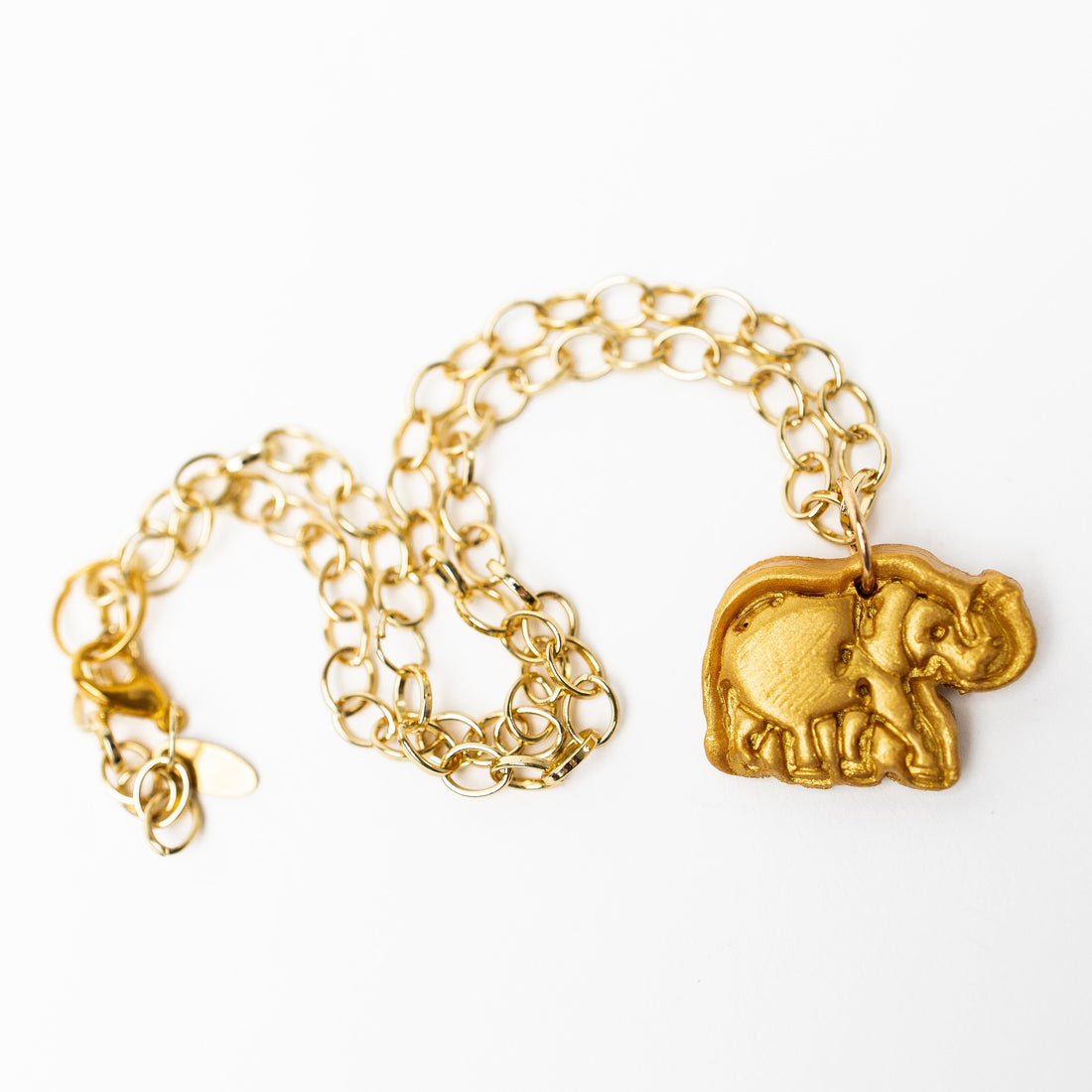 Gold Plated Chain with Elephant