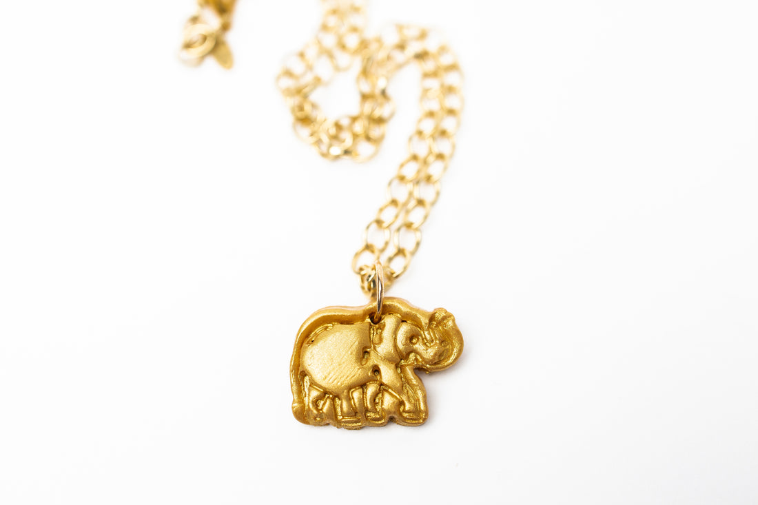Gold Plated Chain with Elephant