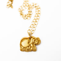 Gold Plated Chain with Elephant