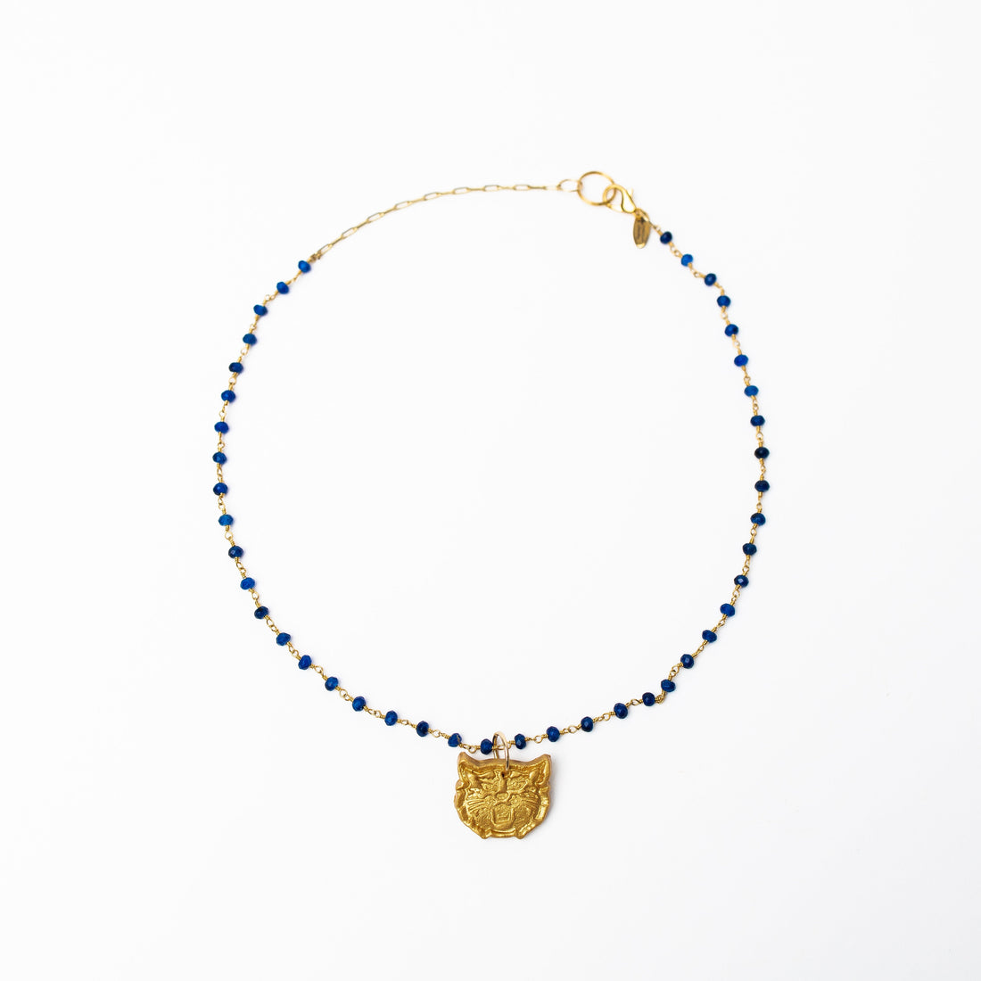 Blue Jade Chain with Wildcat